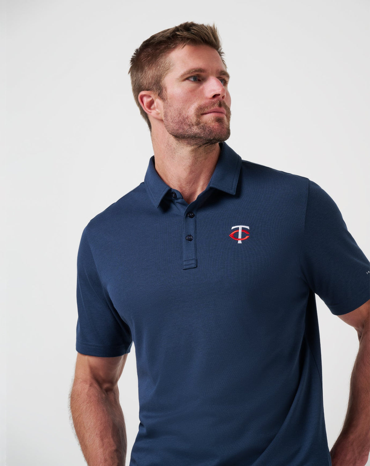 Minnesota Twins Playoff Pitch Polo Navy | Travis Mathew