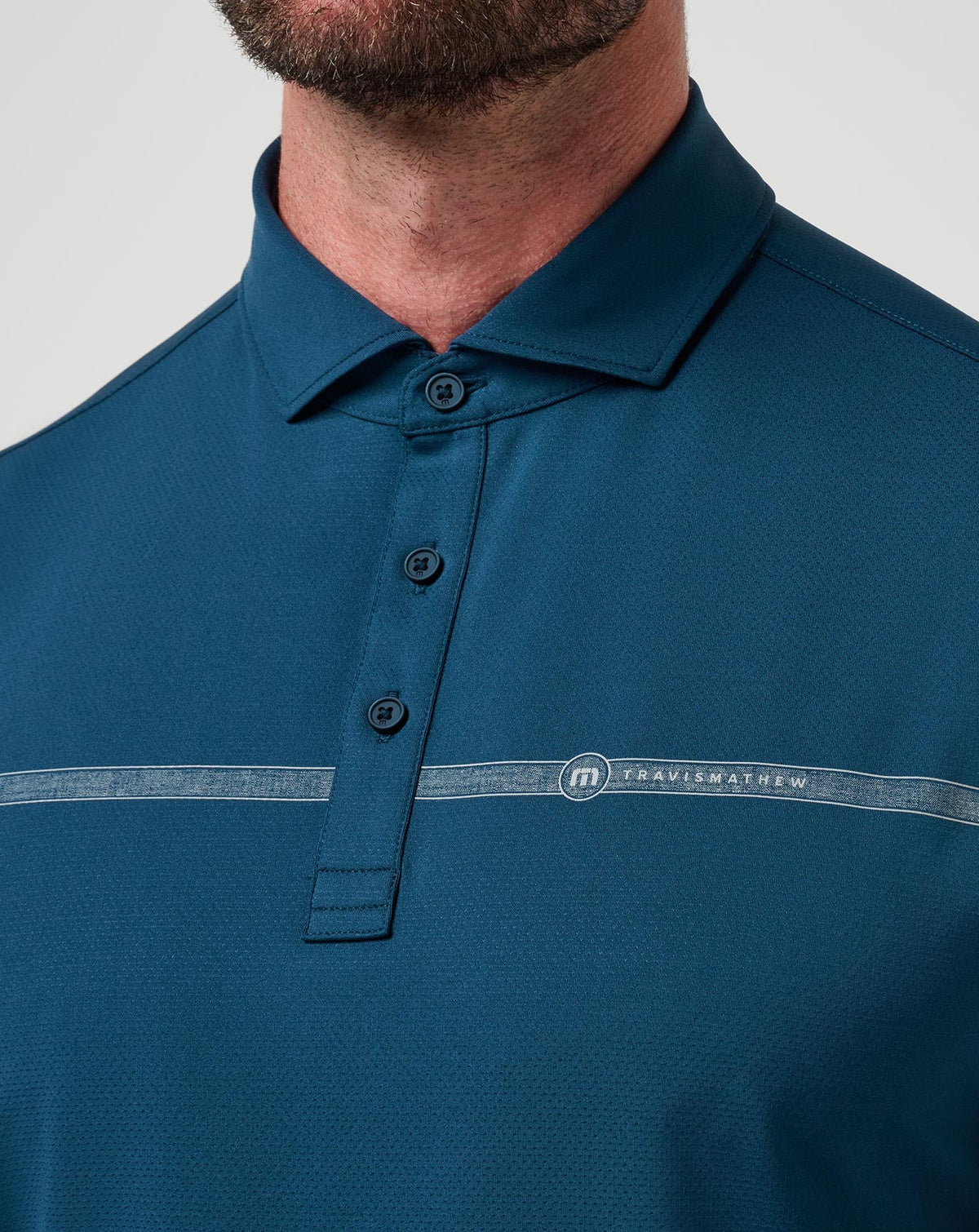 Heater Pro Chest Stripe Polo Titan | Travis Mathew