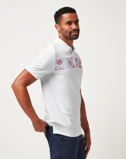 Good Good Flourish Polo White | Travis Mathew