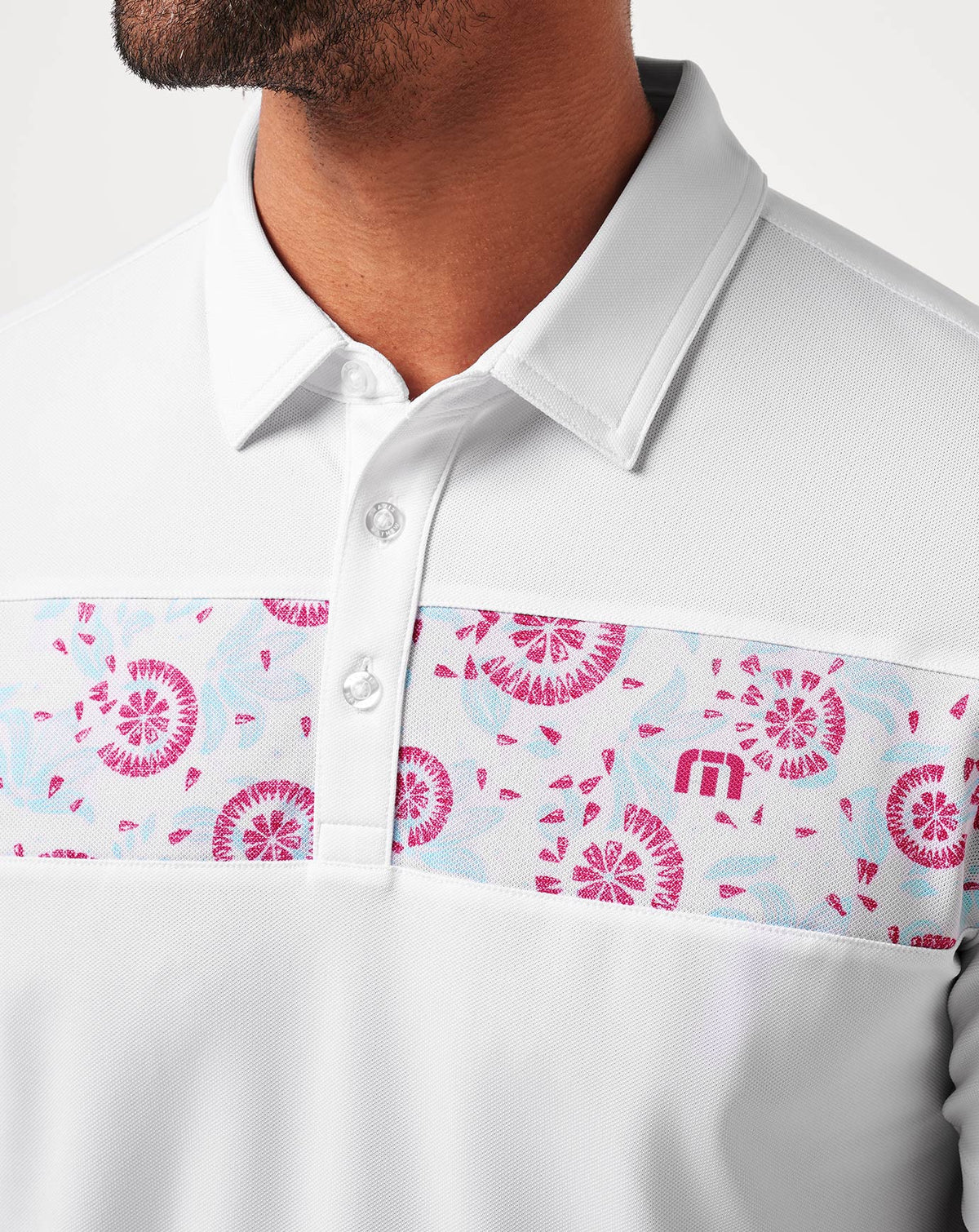 Good Good Flourish Polo White | Travis Mathew