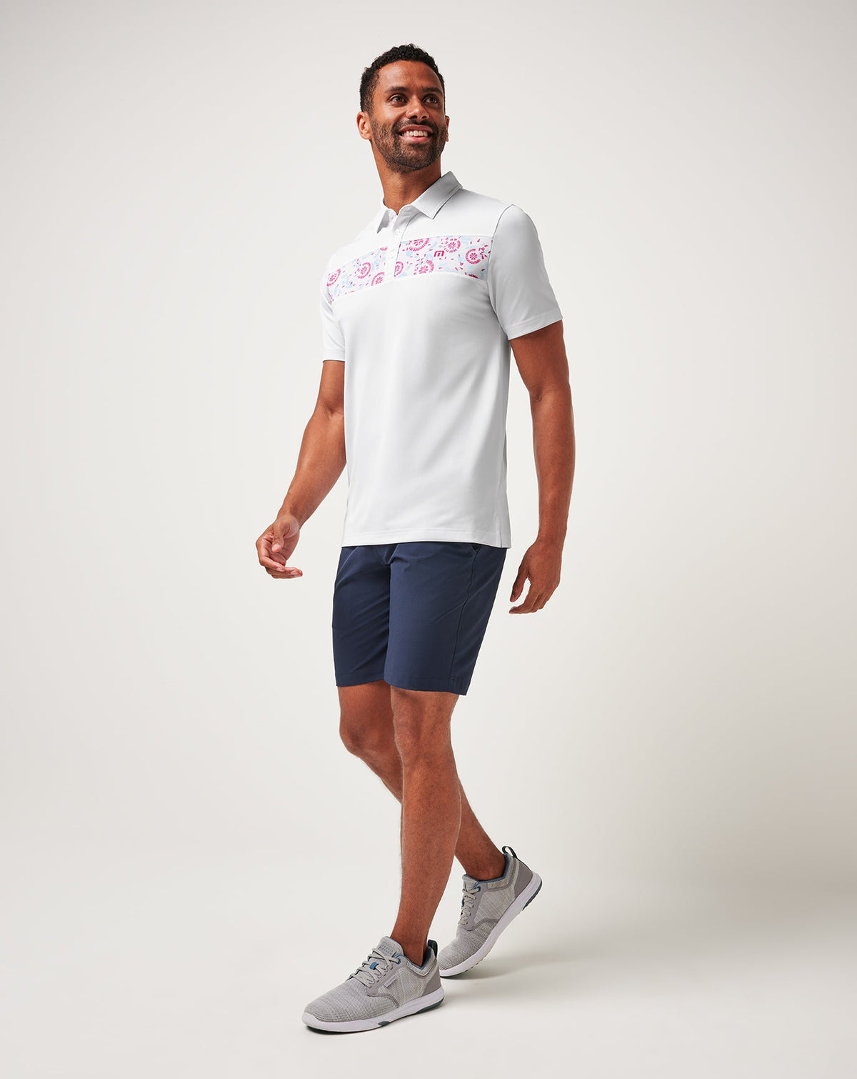Good Good Flourish Polo White | Travis Mathew