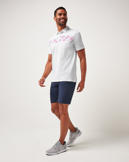 Good Good Flourish Polo White | Travis Mathew