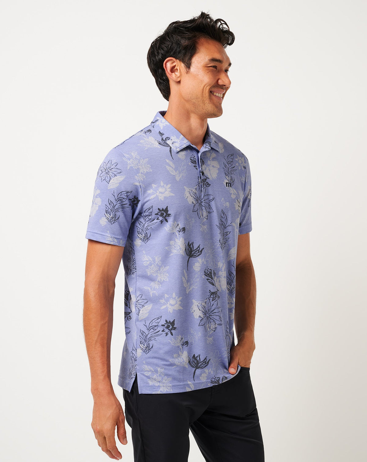 Featherweight Cruise Polo Heather Violet Storm | Travis Mathew