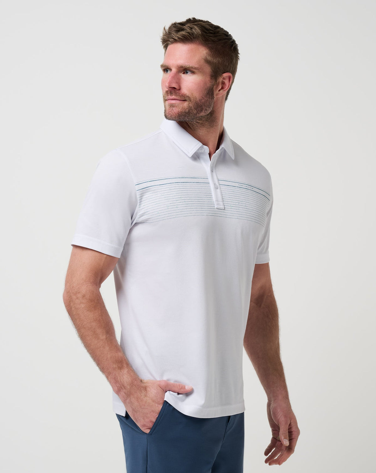 Overstay Polo White | Travis Mathew