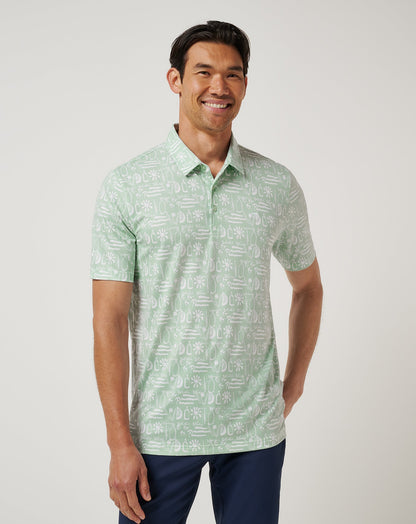 Featherweight Cabana Polo Aqua Foam | Travis Mathew