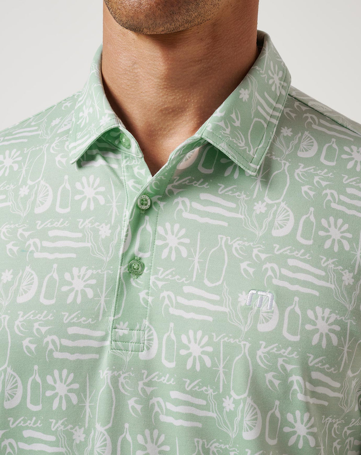 Featherweight Cabana Polo Aqua Foam | Travis Mathew