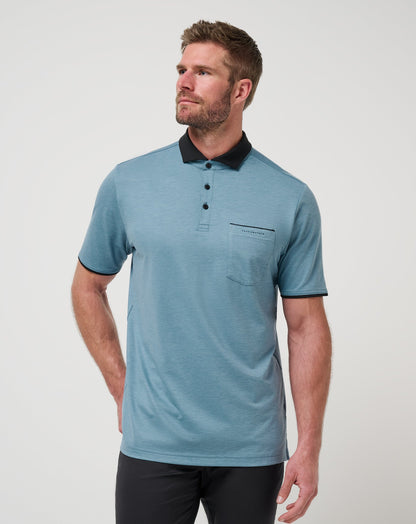Featherweight Pocket Polo Captains Blue | Travis Mathew