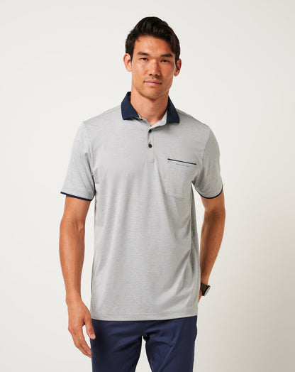 Call It Off Polo Heather Medium Grey | Travis Mathew