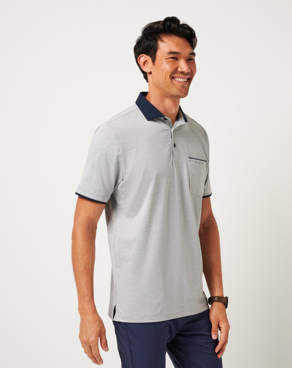 Call It Off Polo Heather Medium Grey | Travis Mathew