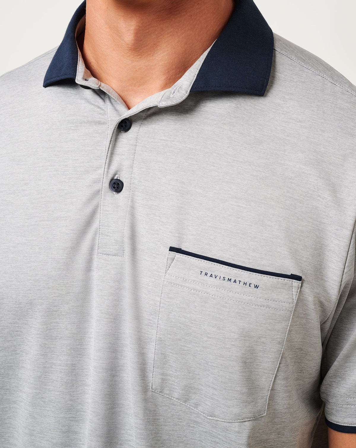 Call It Off Polo Heather Medium Grey | Travis Mathew