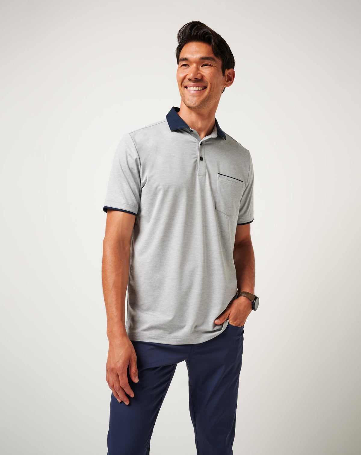 Call It Off Polo Heather Medium Grey | Travis Mathew