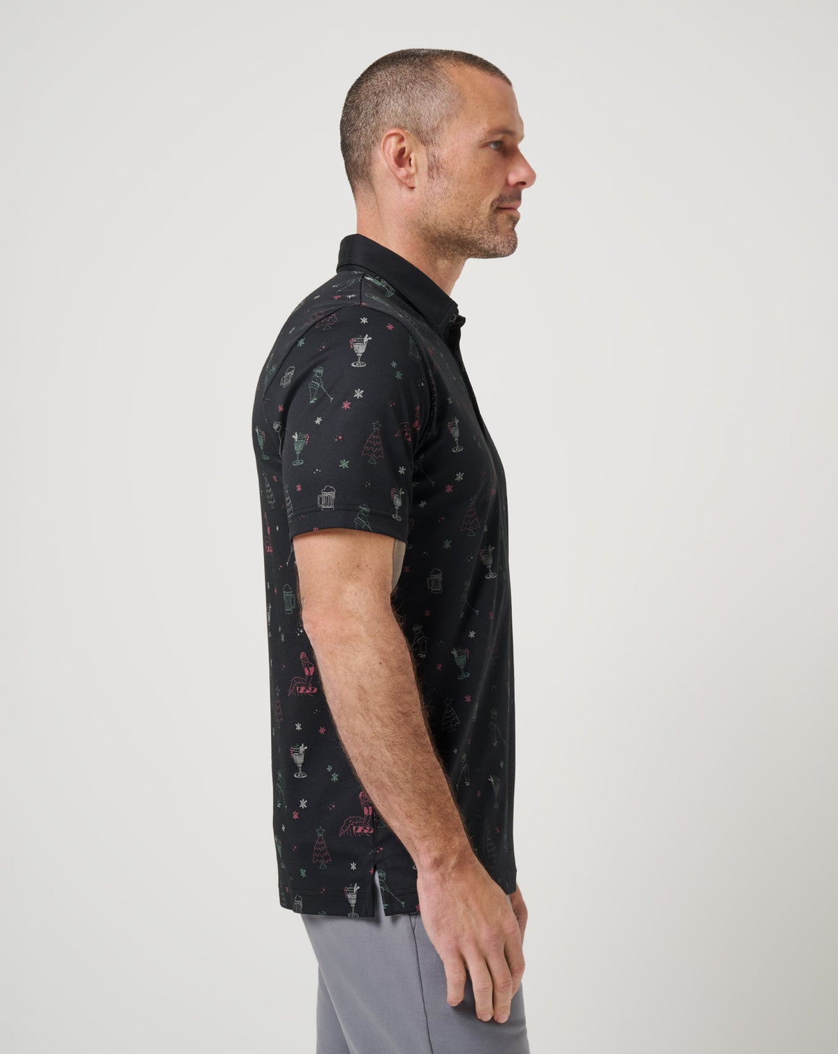Holiday Magic Polo Black | Travis Mathew