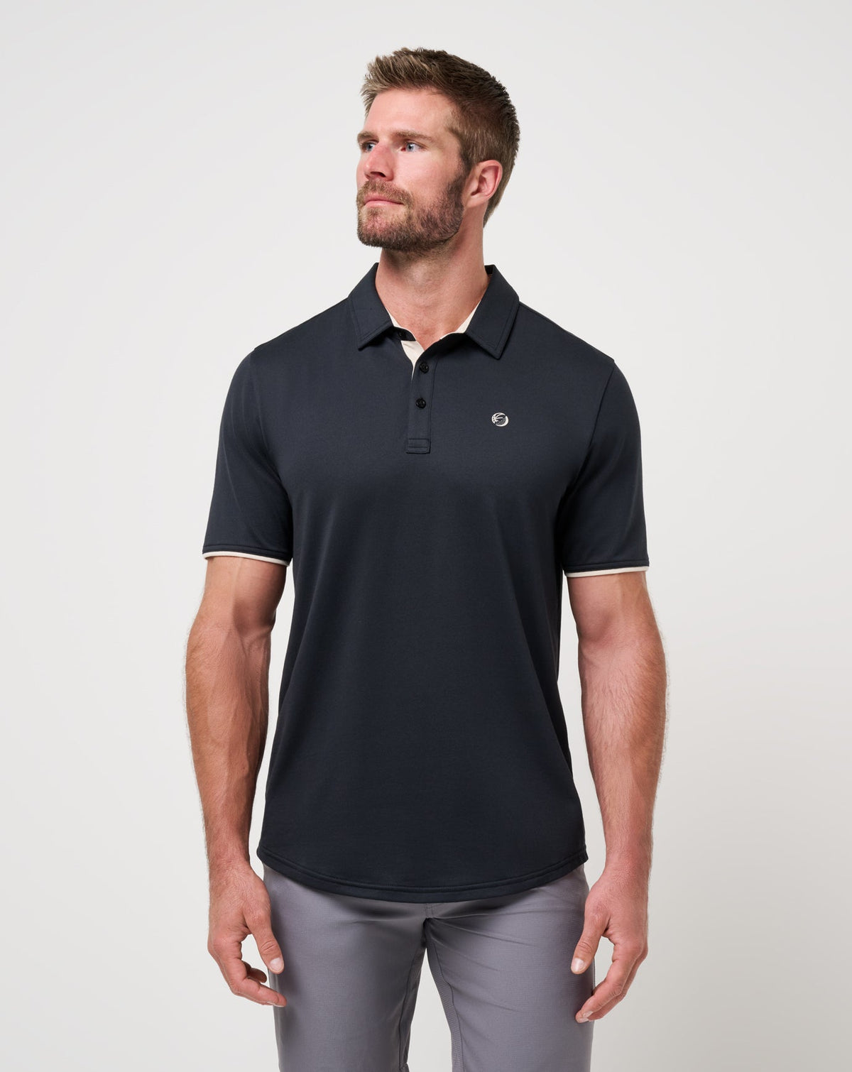 Featherweight On The Grind Polo Black | Travis Mathew