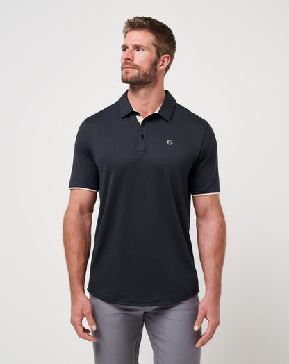 Featherweight On The Grind Polo Black | Travis Mathew