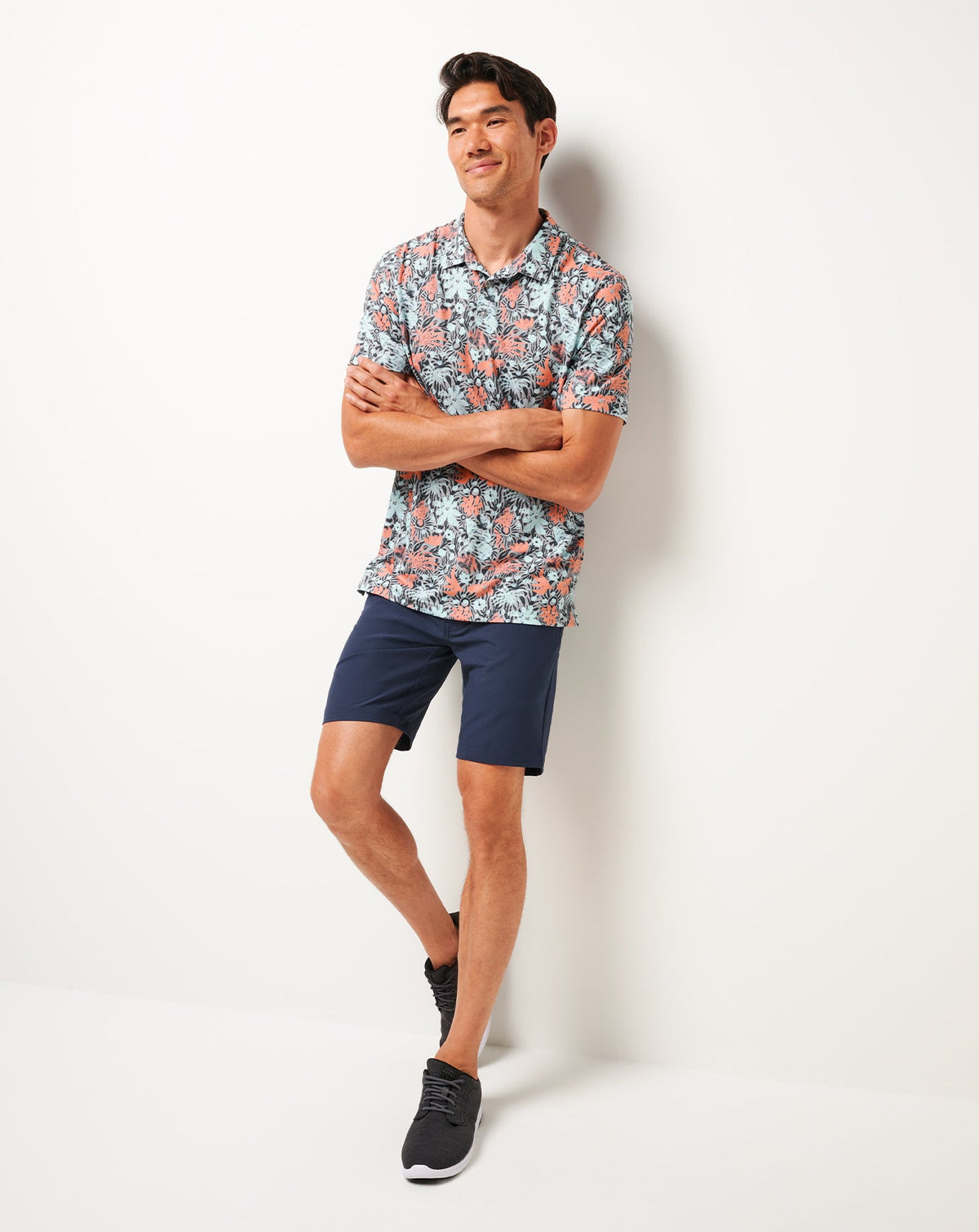 Featherweight Sands Polo Heather Medium Grey | Travis Mathew