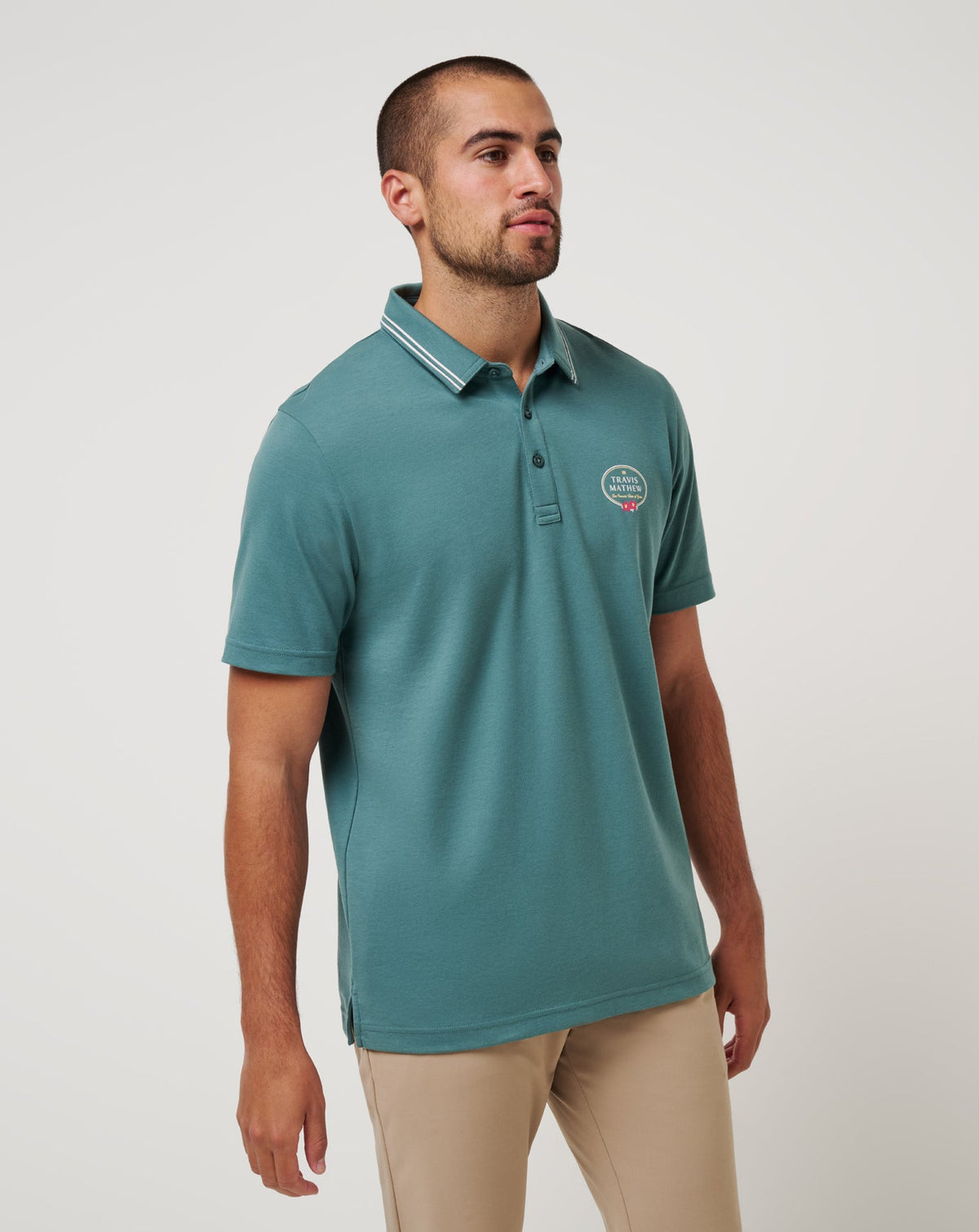 Patron Parade Polo Silver Pine | Travis Mathew