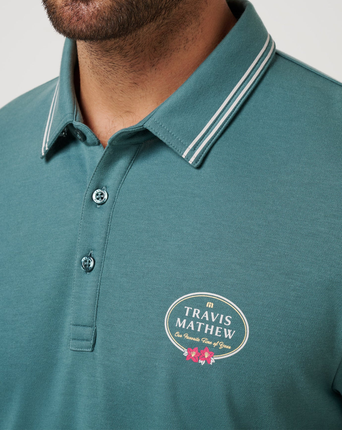 Patron Parade Polo Silver Pine | Travis Mathew