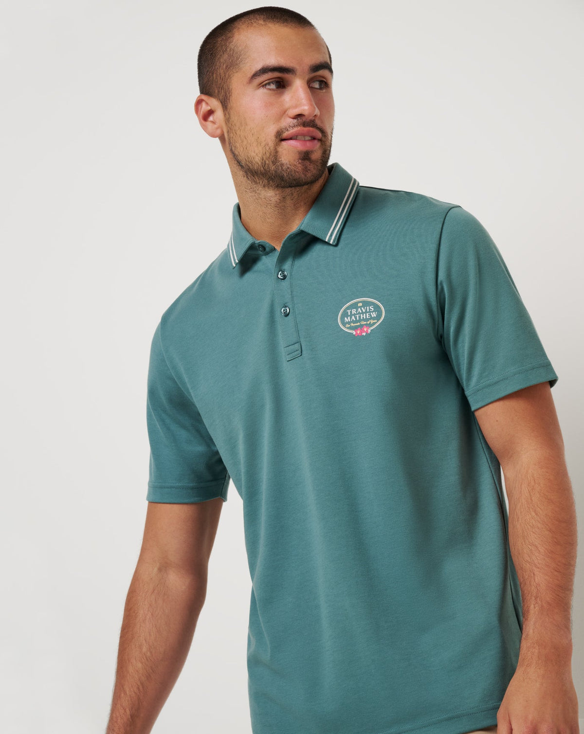 Patron Parade Polo Silver Pine | Travis Mathew