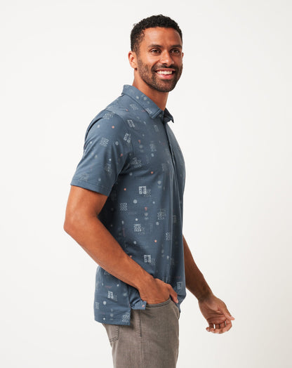 Quick Trip Polo Mood Indigo/Vintage Indigo | Travis Mathew