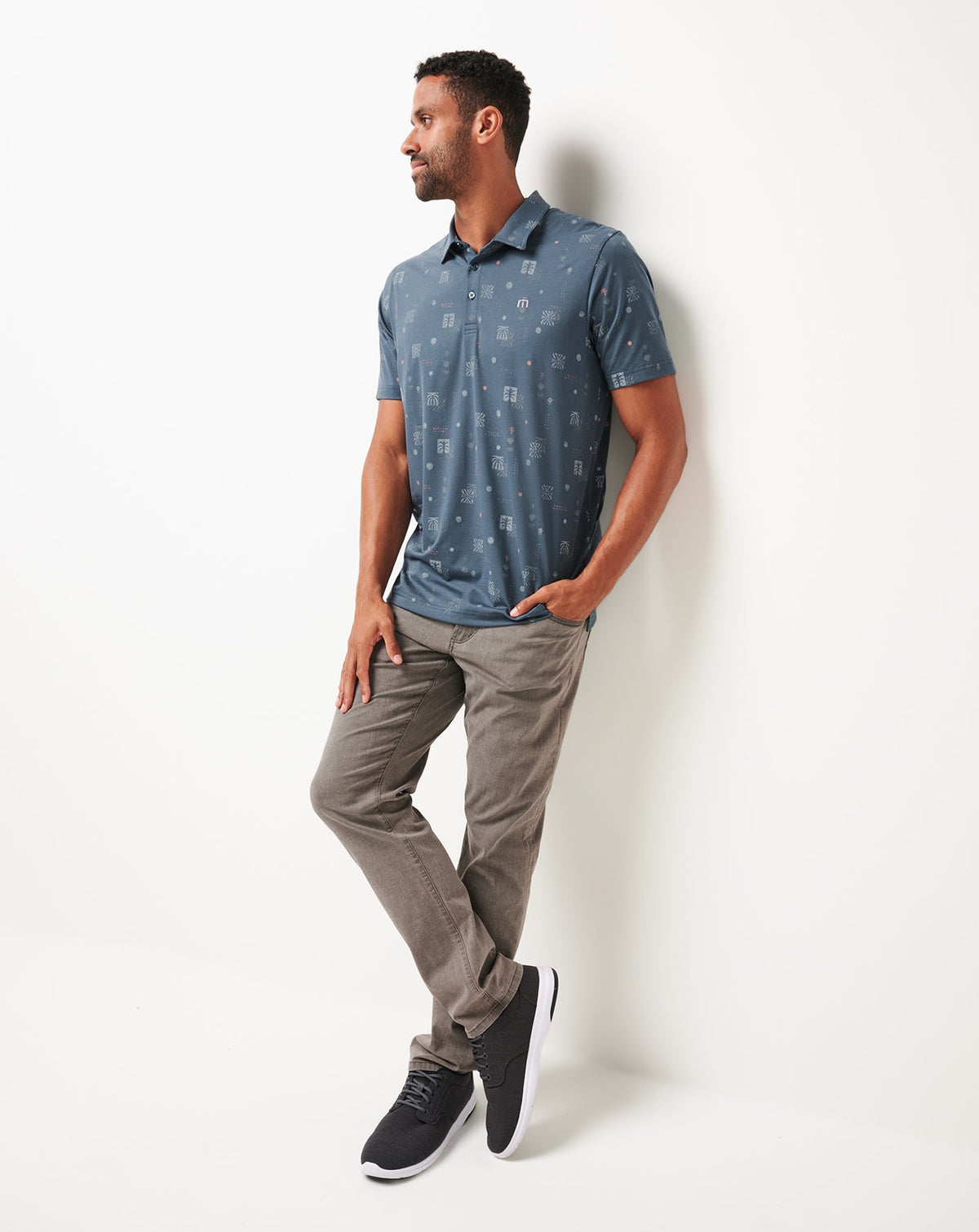 Quick Trip Polo Mood Indigo/Vintage Indigo | Travis Mathew