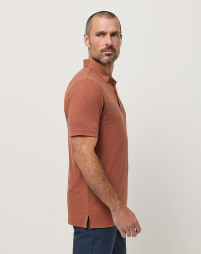 The Heater Chest Stripe Polo Maple | Travis Mathew