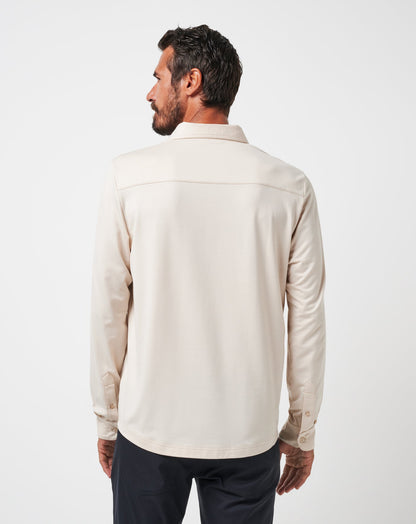 Featherweight Long Sleeve Polo Italian Sand | Travis Mathew