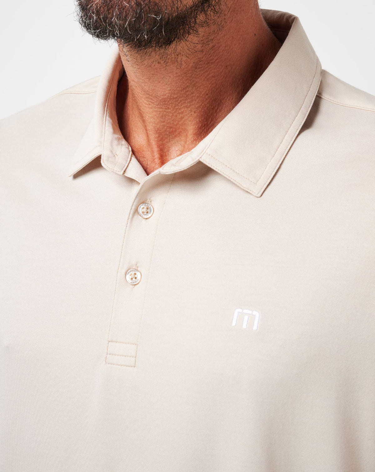 Featherweight Long Sleeve Polo Italian Sand | Travis Mathew
