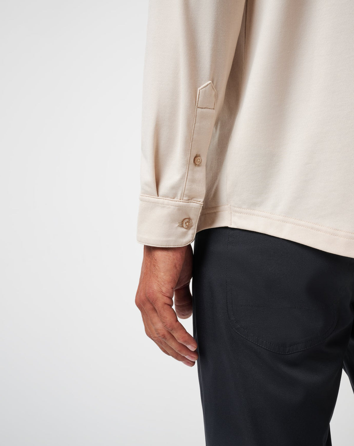 Featherweight Long Sleeve Polo Italian Sand | Travis Mathew