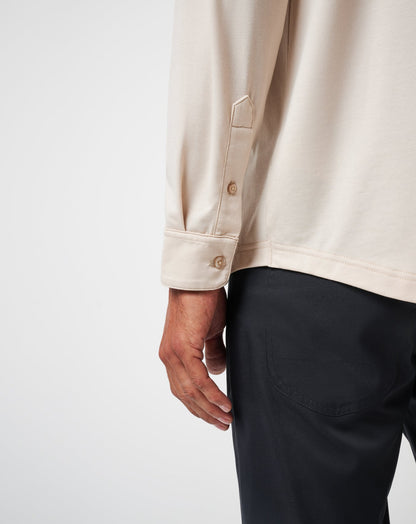 Featherweight Long Sleeve Polo Italian Sand | Travis Mathew