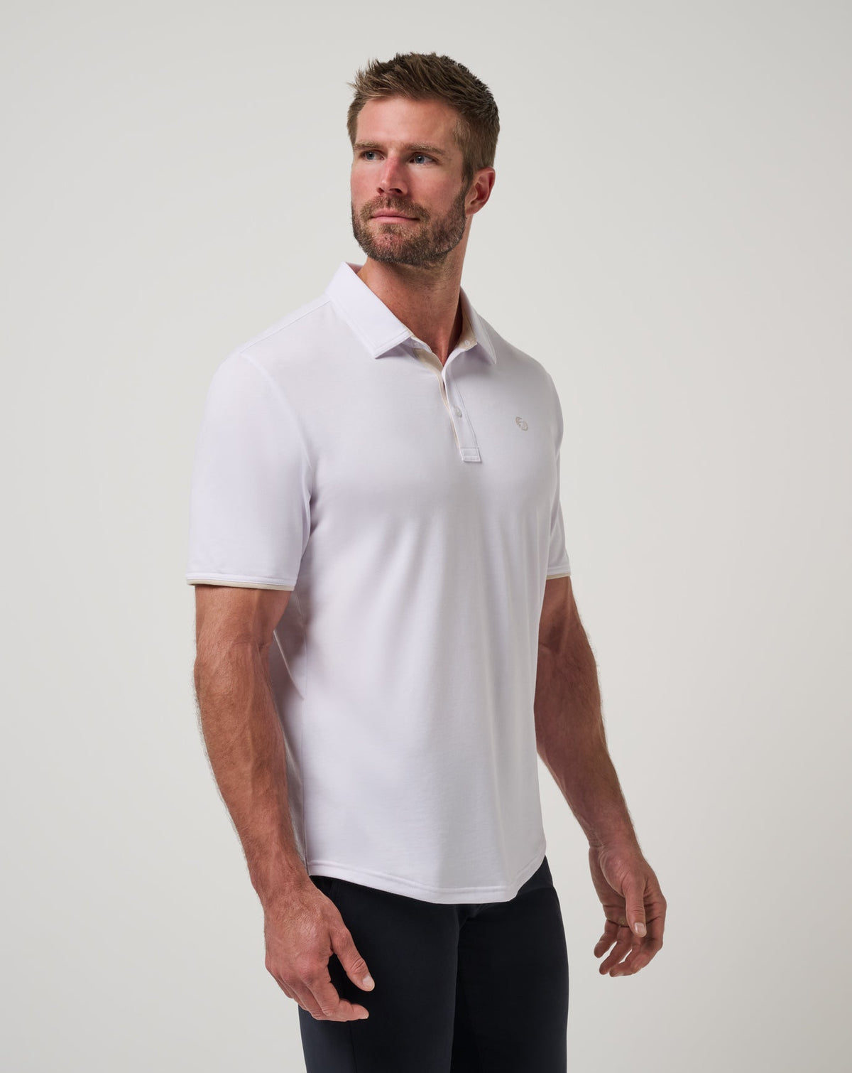 Featherweight On The Grind Polo White | Travis Mathew