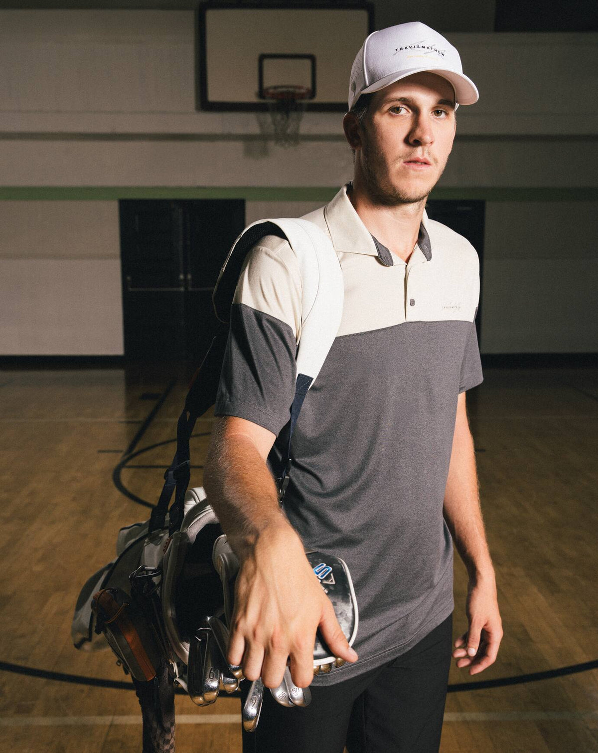 Sunset Swing Polo Italian Sand | Travis Mathew