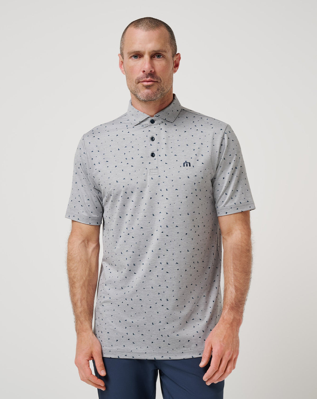 Coffee House Polo Heather Medium Grey | Travis Mathew