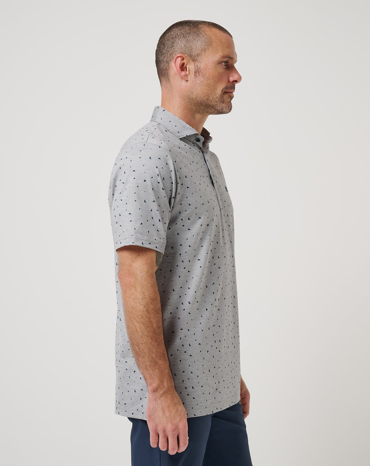 Coffee House Polo Heather Medium Grey | Travis Mathew