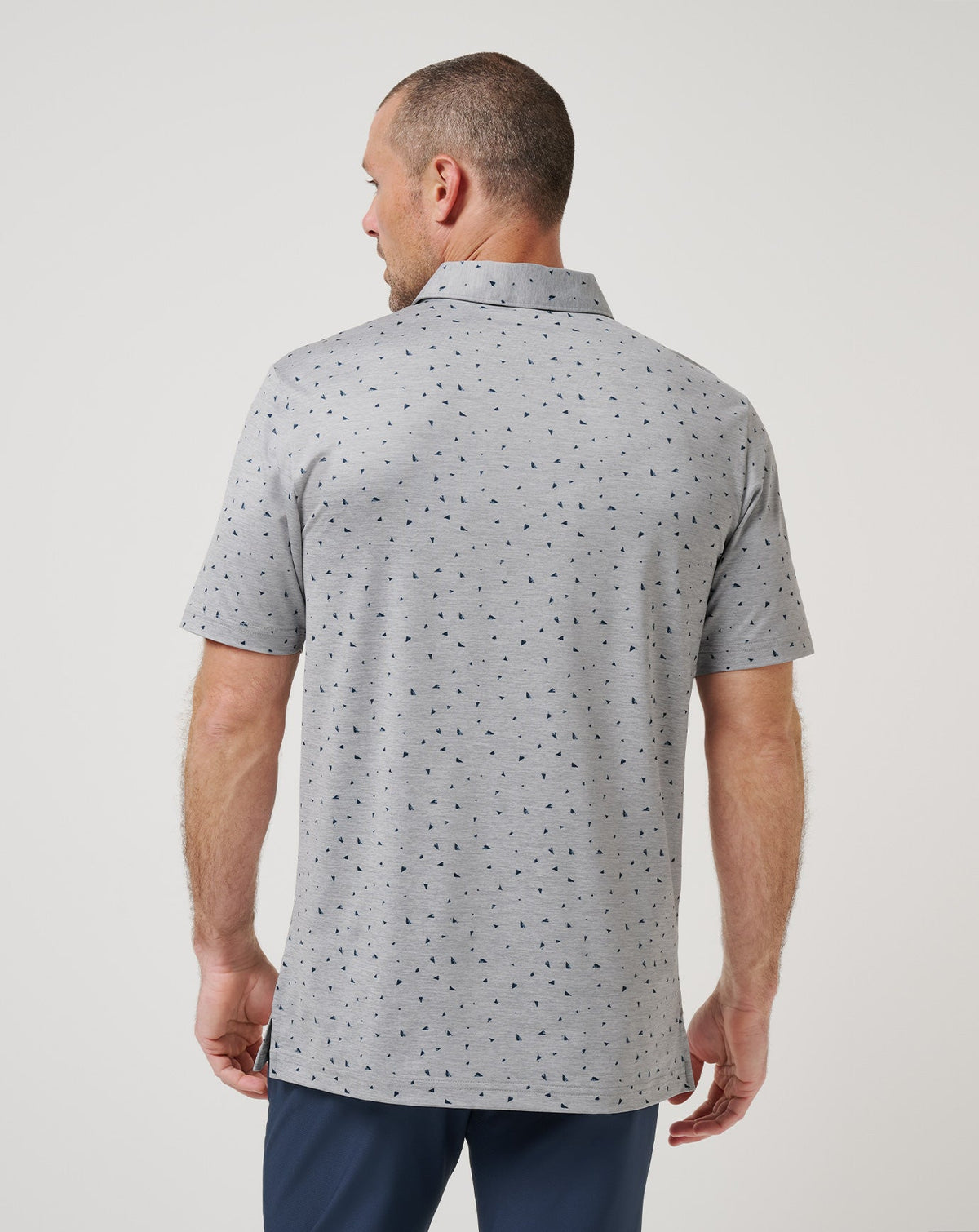 Coffee House Polo Heather Medium Grey | Travis Mathew