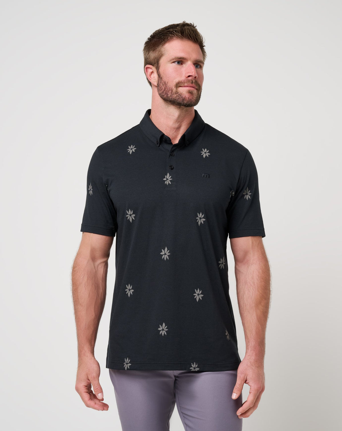 Rome Around Polo Black | Travis Mathew
