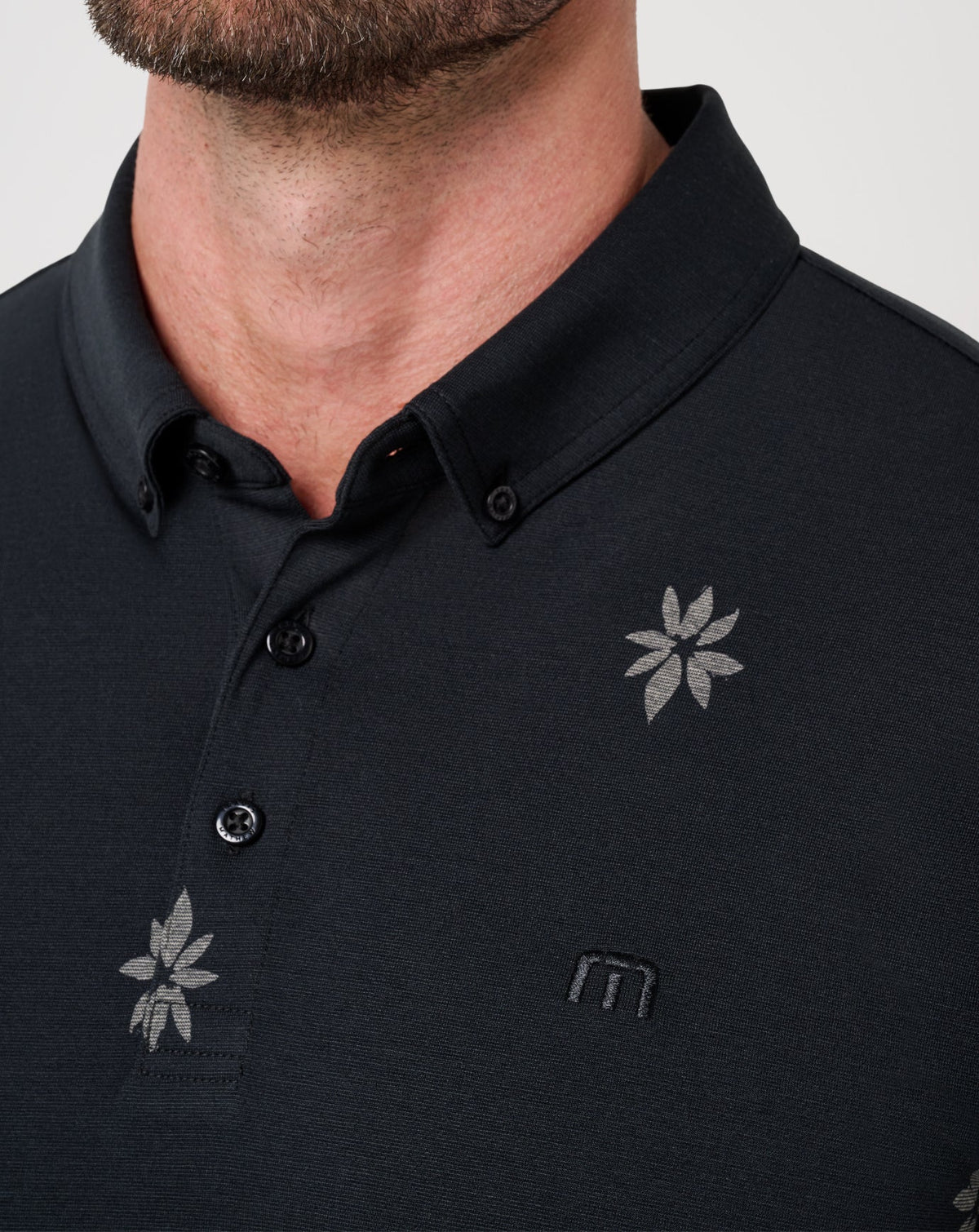 Rome Around Polo Black | Travis Mathew