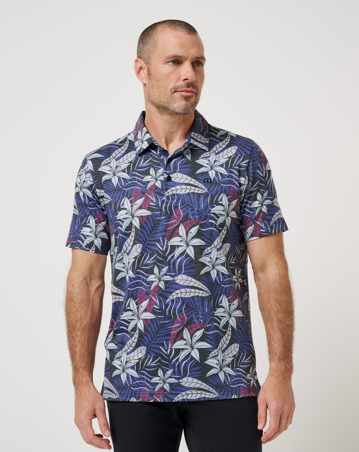 Featherweight Open Bay Polo Black | Travis Mathew