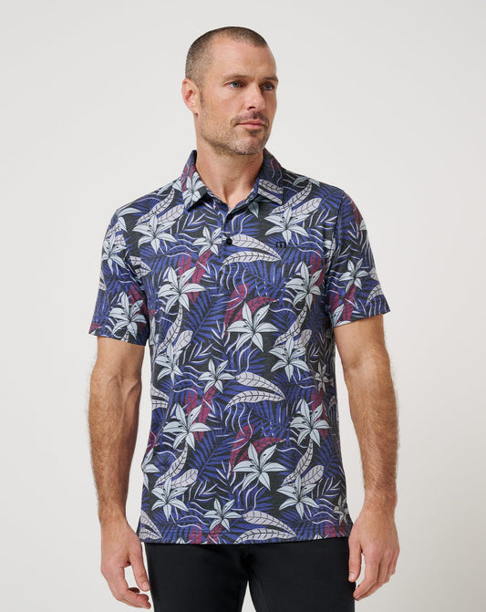 Featherweight Open Bay Polo Black | Travis Mathew