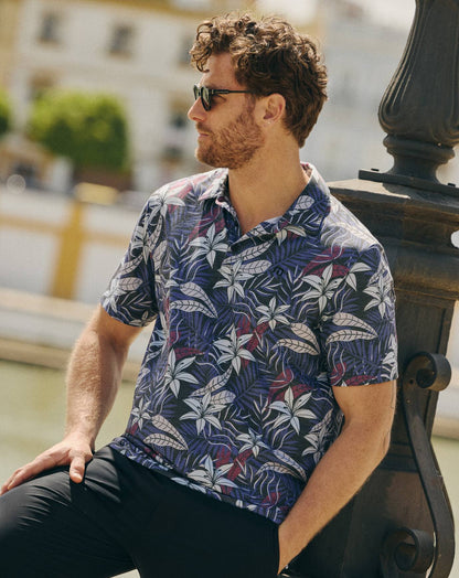 Featherweight Open Bay Polo Black | Travis Mathew