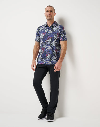 Featherweight Open Bay Polo Black | Travis Mathew