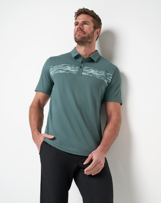 Stealth Handoff Polo Balsam Green | Travis Mathew