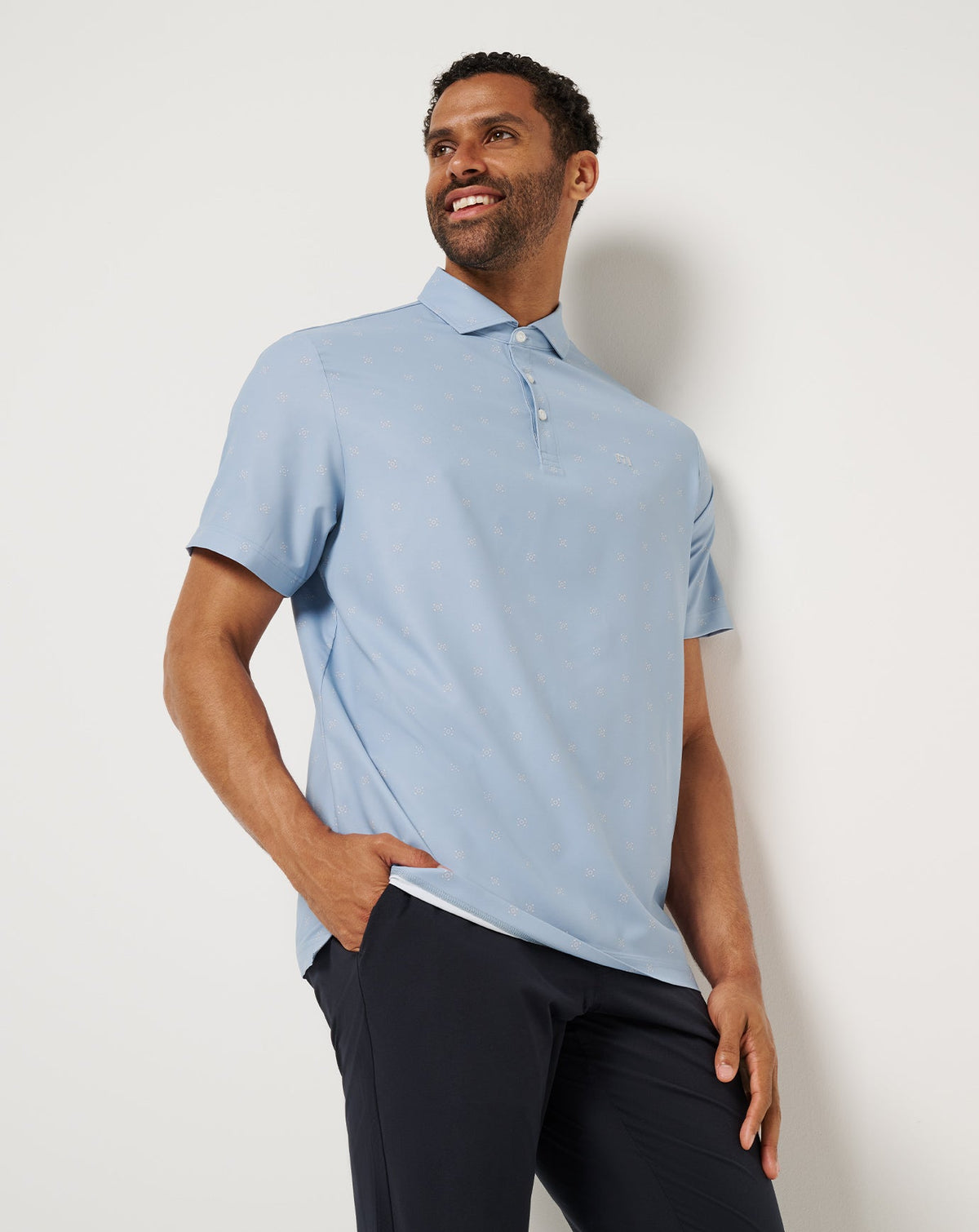 Air Taxi Polo Dusty Blue | Travis Mathew