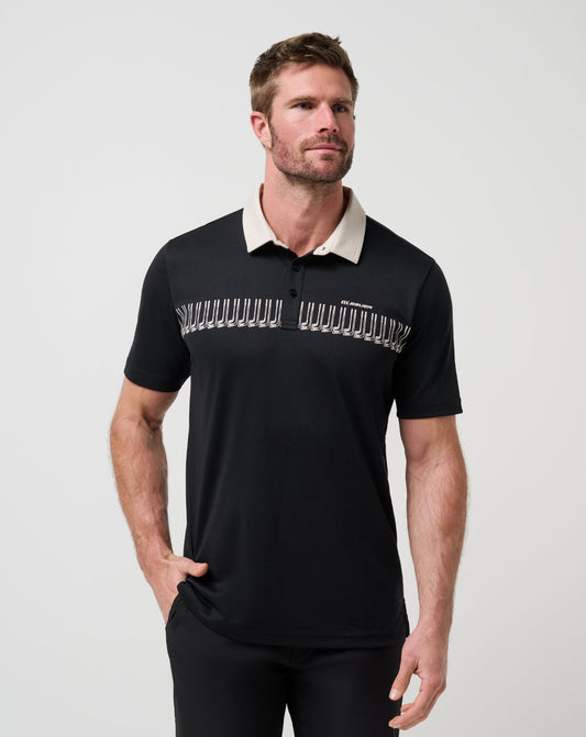 Stick Side Polo Black | Travis Mathew