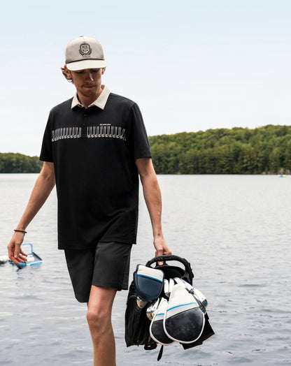 Stick Side Polo Black | Travis Mathew