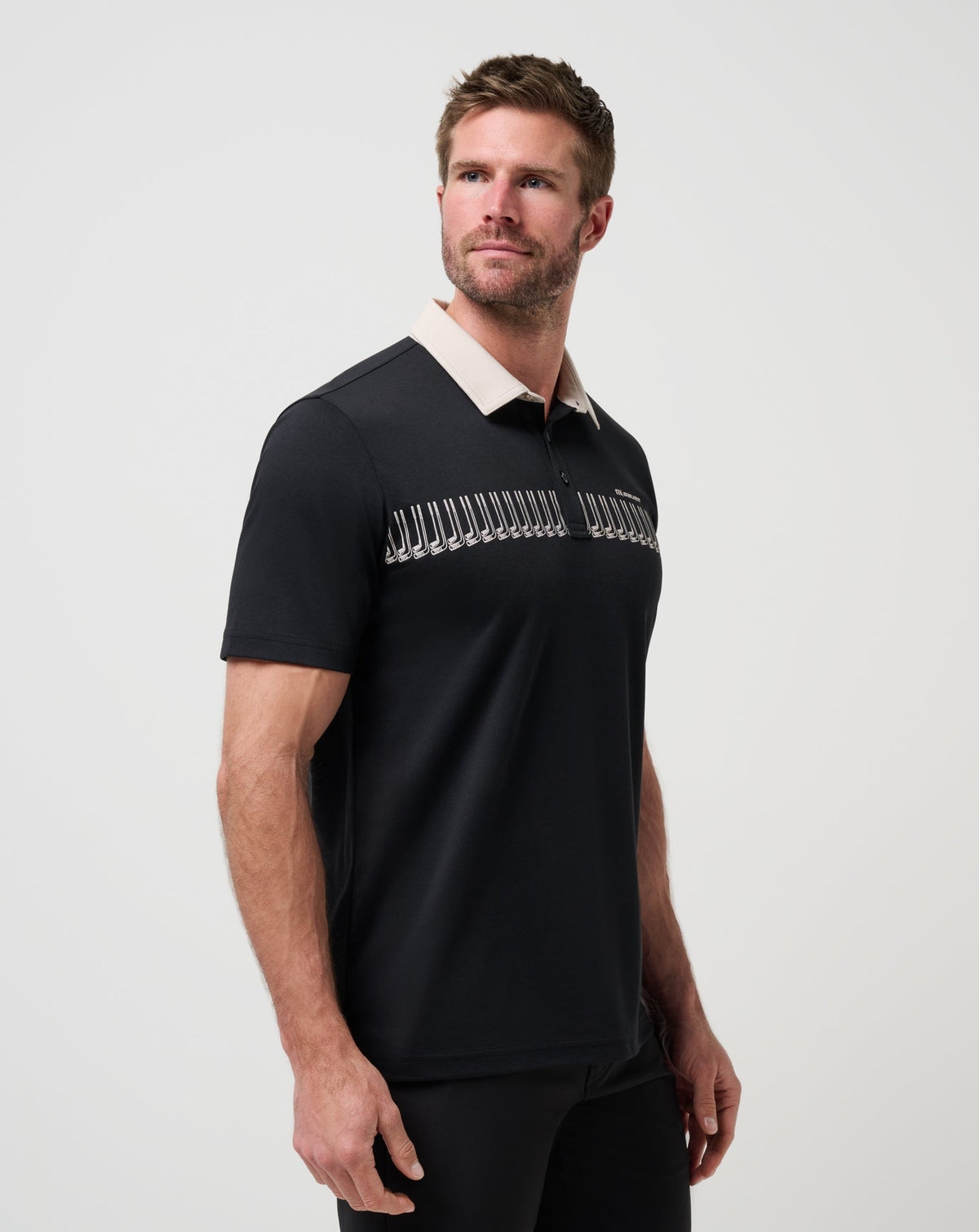 Stick Side Polo Black | Travis Mathew