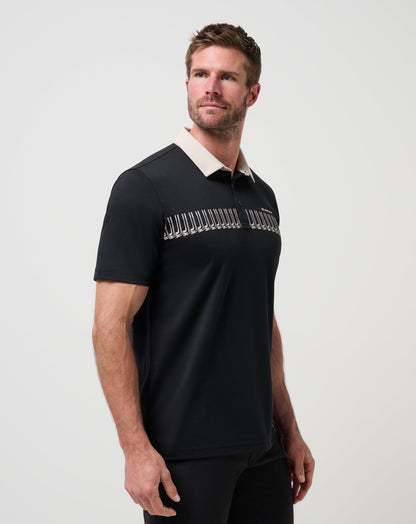 Stick Side Polo Black | Travis Mathew
