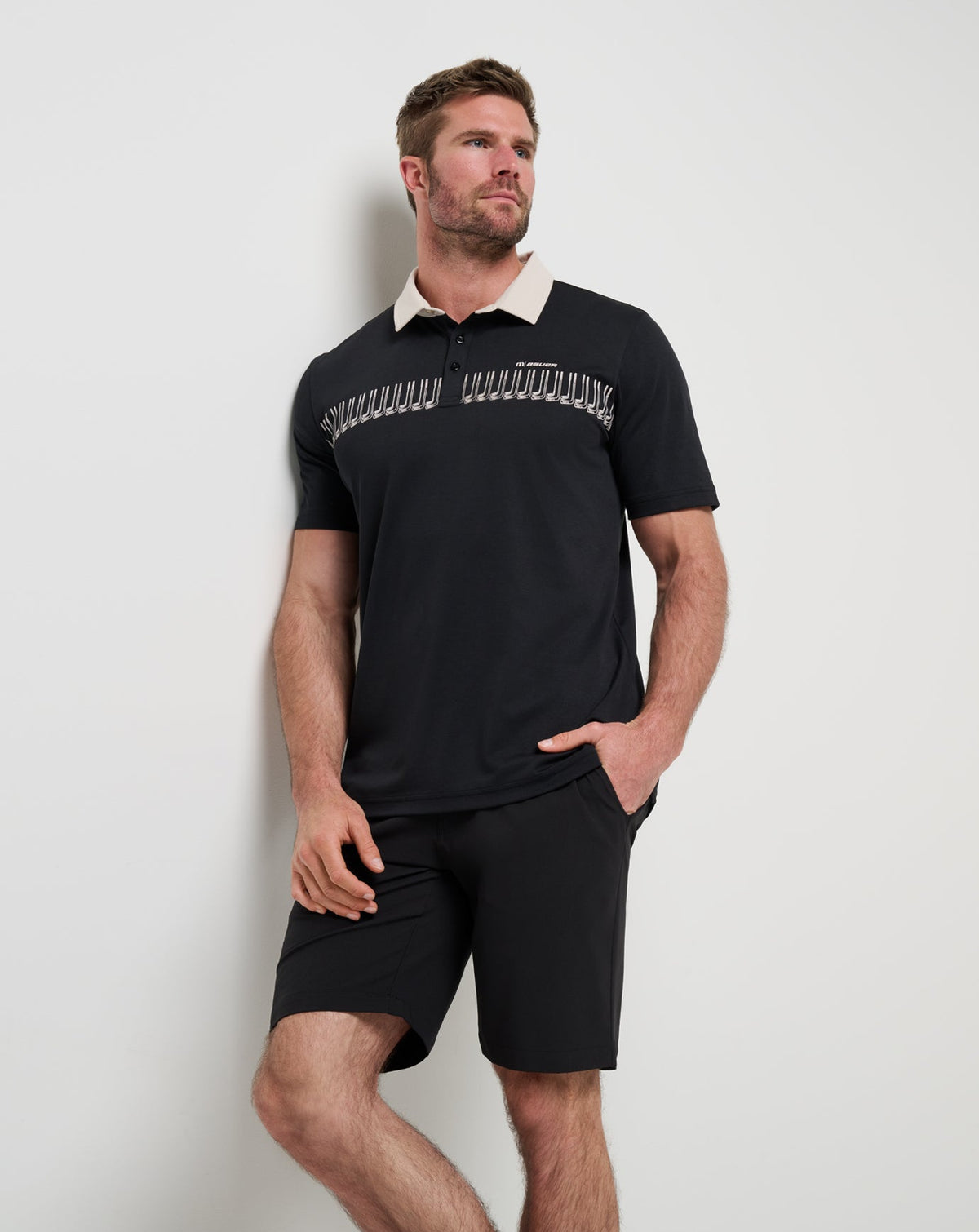 Stick Side Polo Black | Travis Mathew