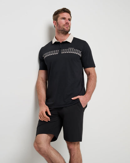 Stick Side Polo Black | Travis Mathew