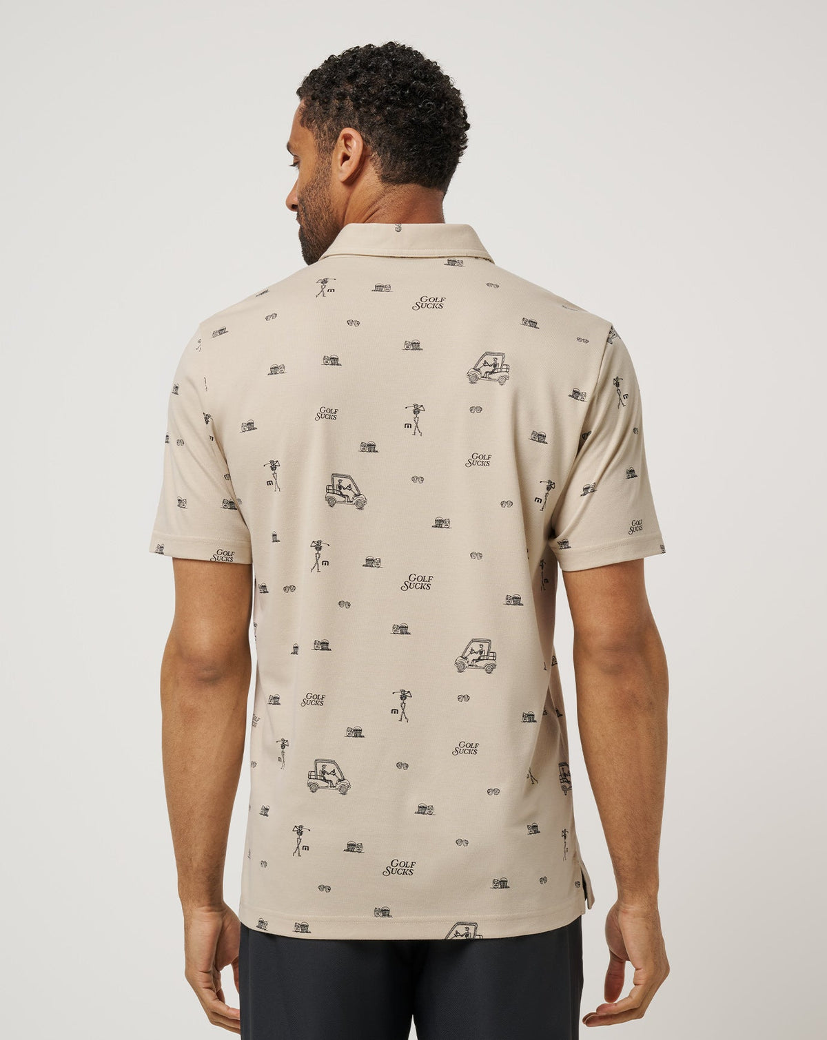 Golf Sucks Polo Italian Sand | Travis Mathew