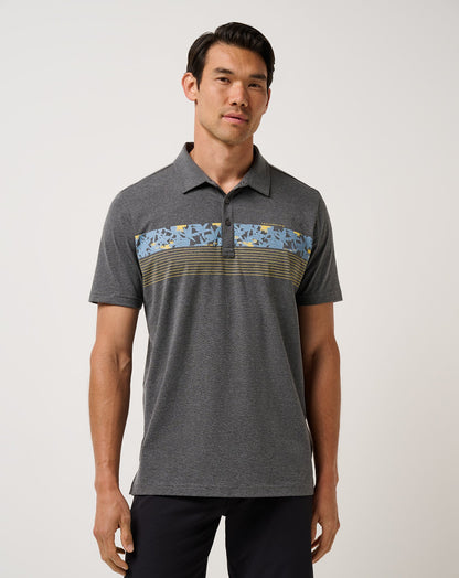 Midnight Train Polo Heather Black | Travis Mathew